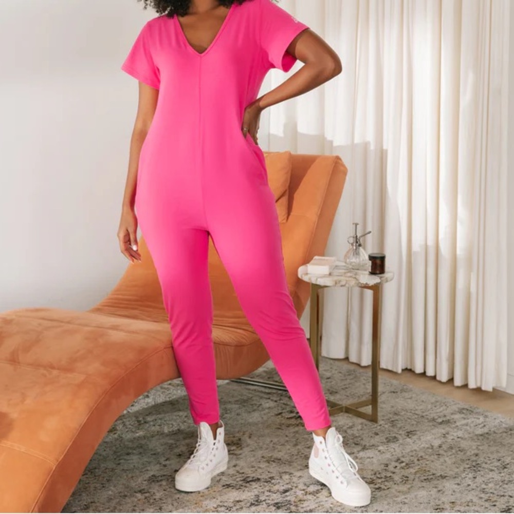 Limited edition Smash + Tess Pink Jumpsuit Bold Minimalist Design